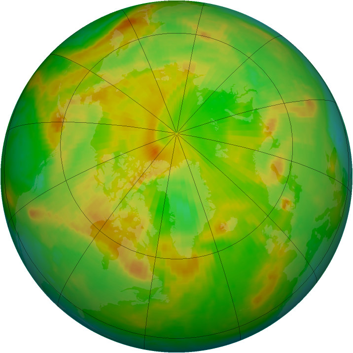 Arctic ozone map for 30 May 1999